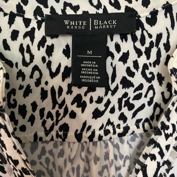 White House Black Market. Size Medium. Leopard Blouse - Picture 2 of 4